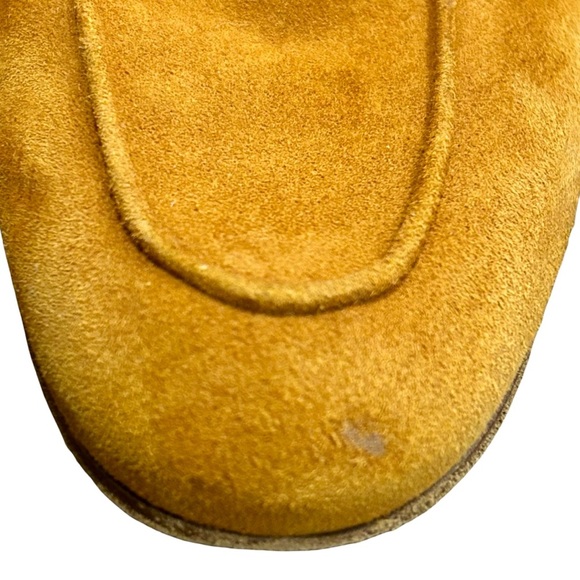 M.GEMI Suede Loafers Made in Italy – Mustard Yellow/Tan – Size 36.5 (US 6.5–7) - Picture 7 of 12